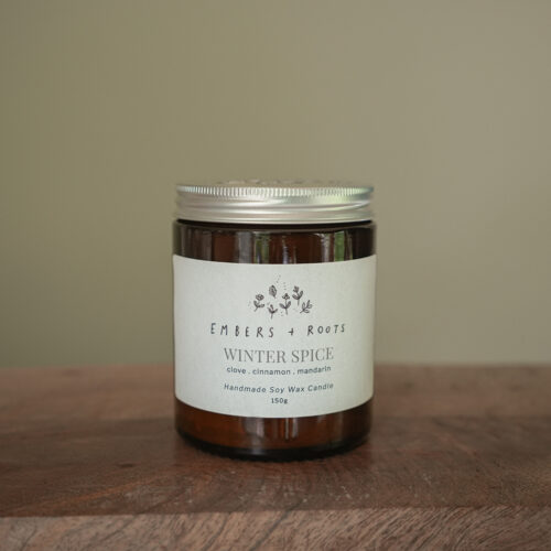 winter spice soy candle