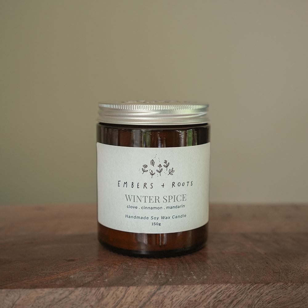 winter spice soy candle