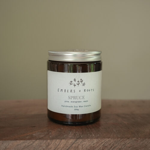 spruce soy wax candle