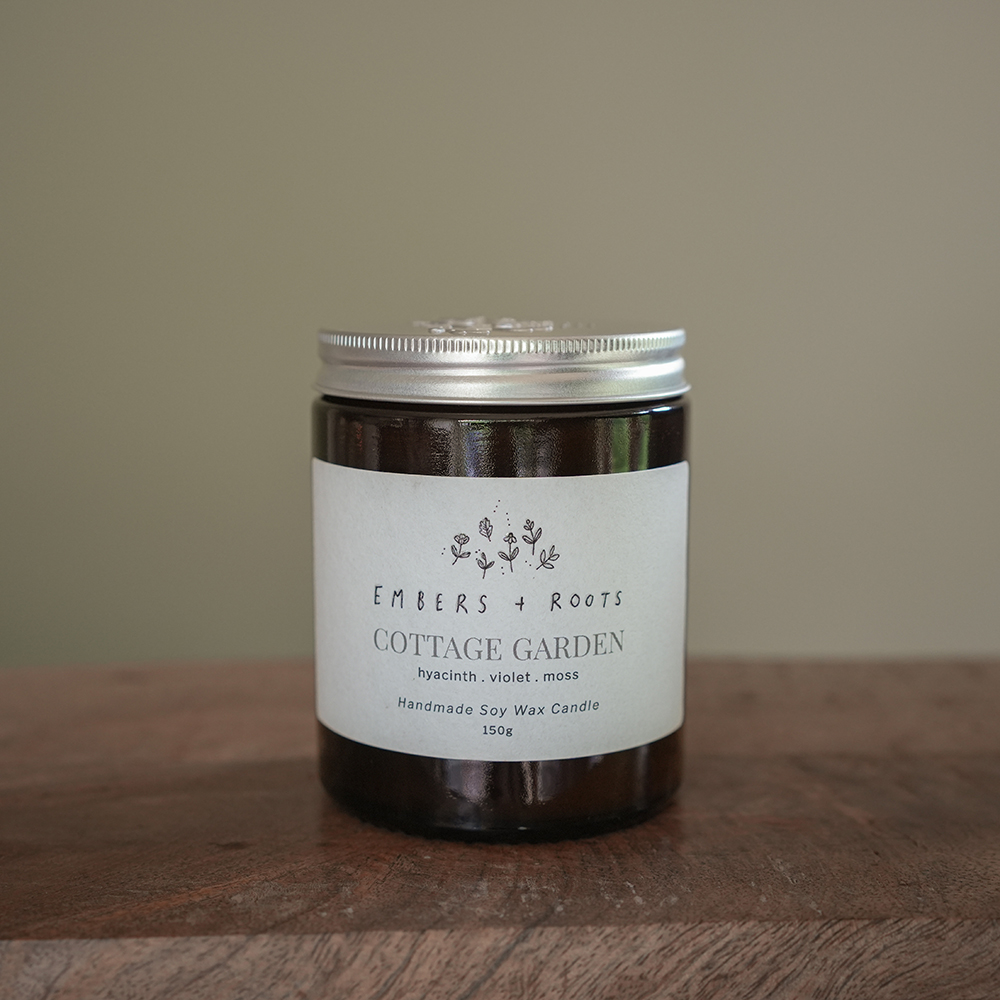 cottage garden soy wax candle