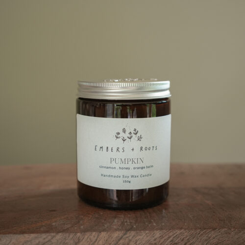 pumpkin soy wax candle
