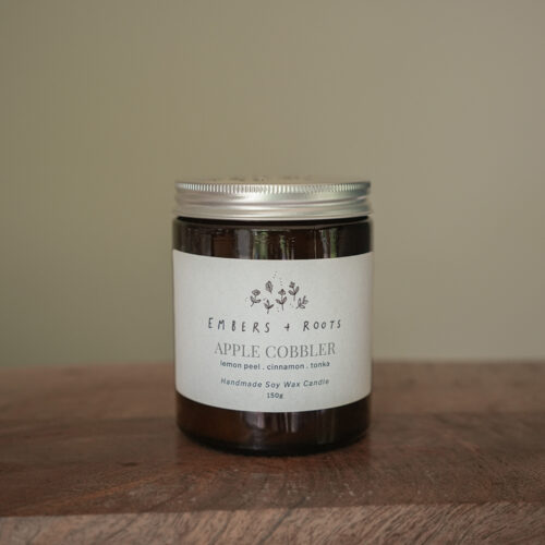 apple cobbler soy wax candle