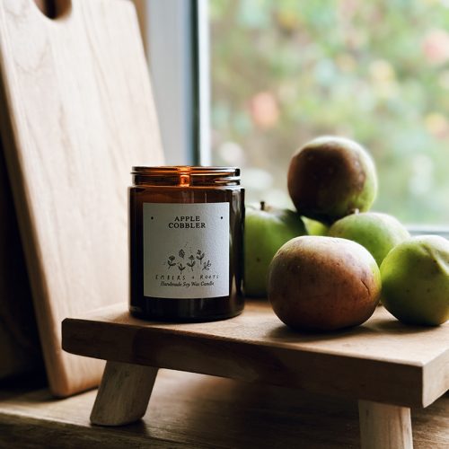 apple cobbler soy wax candle